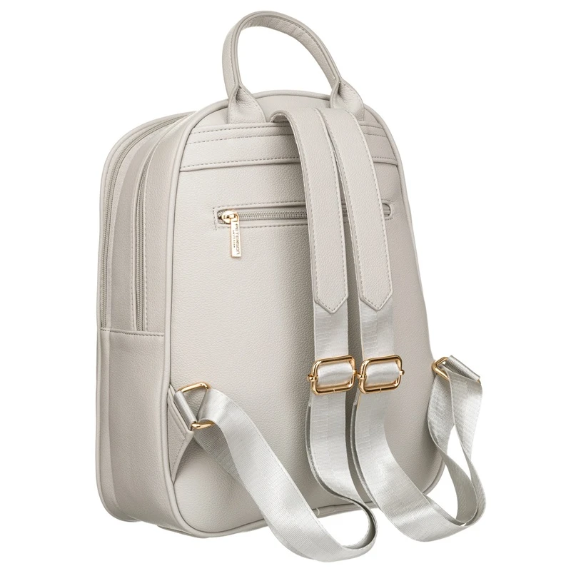 Šedý kožený batoh Peterson PT74